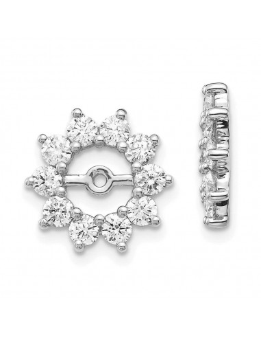 14k White Gold Fancy Diamond Earring Jacket Mountings No Stones Included ou a consommer sur place