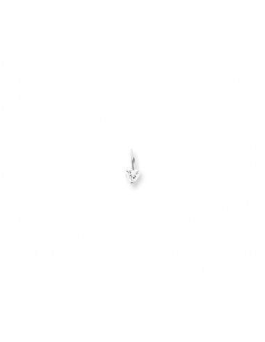 14k White Gold 5mm Heart Leverback Mounting outlet