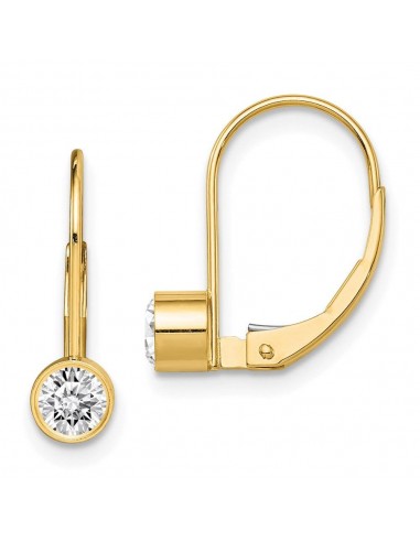 14k 3.75mm Round Leverback Earring Mountings paiement sécurisé