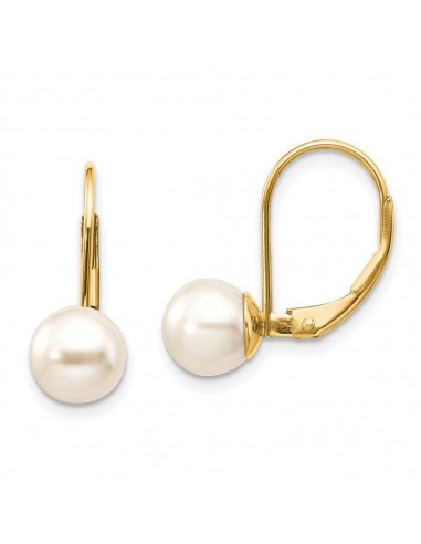 14k 7-7.5mm Pearl Leverback Earring Mounting de la marque