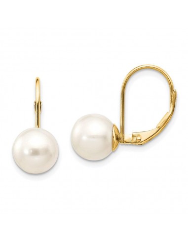 14k 8-8.5mm Pearl Leverback Earring Mounting en ligne