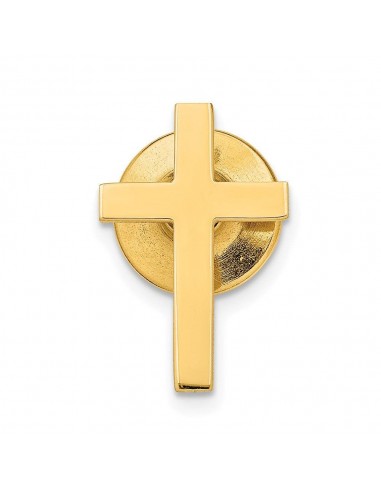 14k Polished Cross Tie Tac solde