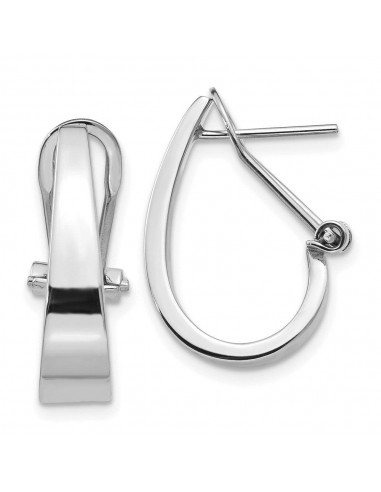 14k White Gold Polished Hoop Earrings Toutes les collections ici