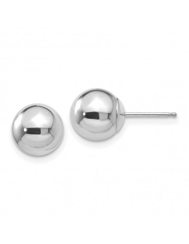 14k White Gold Polished 8mm Ball Post Earrings à prix réduit toute l'année