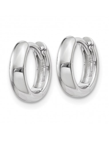 14k White Gold Hinged Hoop Earrings pas cher chine