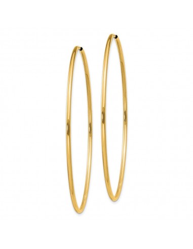 14k 1.5mm Polished Round Endless Hoop Earrings Par le système avancé 