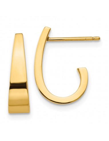 14k Small Polished J Hoop Earrings est présent 