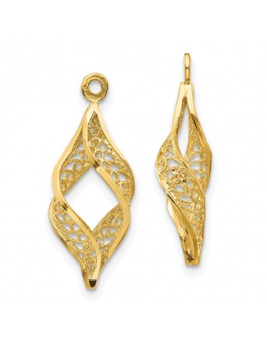 14k Polished Filigree Swirl Earring Jackets Découvrez la collection