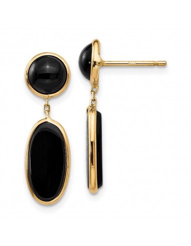 14k Onyx Oval Dangle Post Earrings livraison et retour toujours gratuits