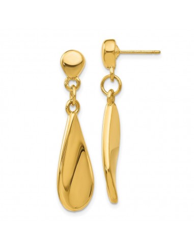 14k Tear Drop Dangle Post Earrings en ligne des produits 