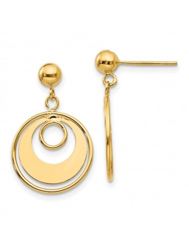 14k Circle Post Earrings chez Cornerstreet bien 