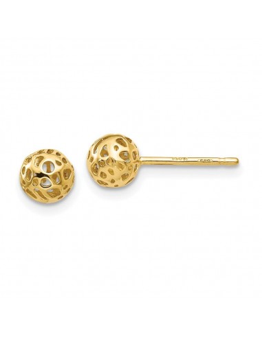 14K Yellow Gold Small Fancy Ball Post Earrings prix pour 