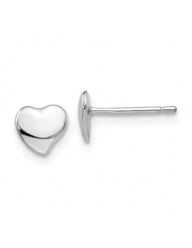 14k White Polished Heart Post Earrings Comment ça marche