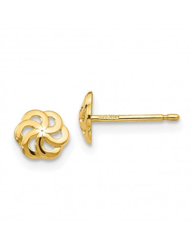 14k Polished Flower Post Earrings plus qu'un jeu 