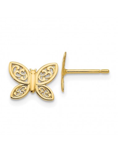 14k Polished Butterfly Post Earrings le concept de la Pate a emporter 