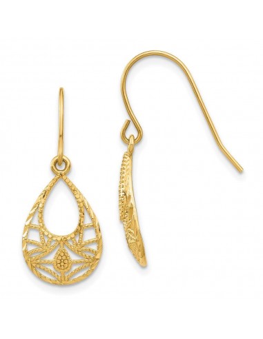 14K Diamond-cut Dangle Earrings commande en ligne