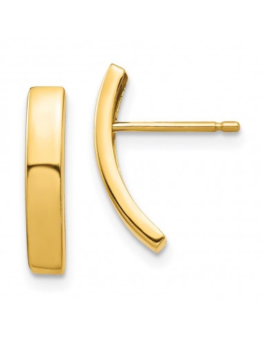 14k Curved Bar Post Earrings la colonne vertébrale