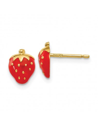 14k Enameled Strawberry Earrings sur le site 