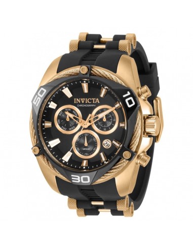 Invicta Men's Chronograph Watch - Bolt Two Tone Rose Gold and Black Strap | 31316 Dans la société mordern