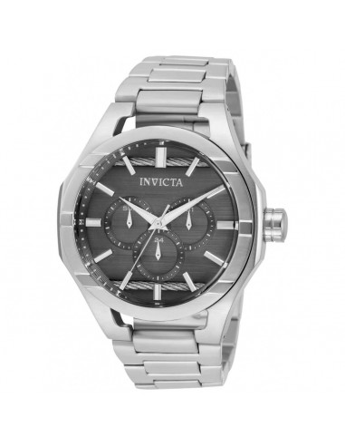 Invicta Men's Quartz Watch - Bolt Gunmetal Dial Silver Tone Bracelet | 31827 Les magasins à Paris et en Île-de-France