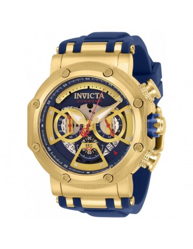 Invicta Men's Chronograph Watch - Subaqua Yellow Gold Case Blue Dial Strap | 32189 Jusqu'à 80% De Réduction