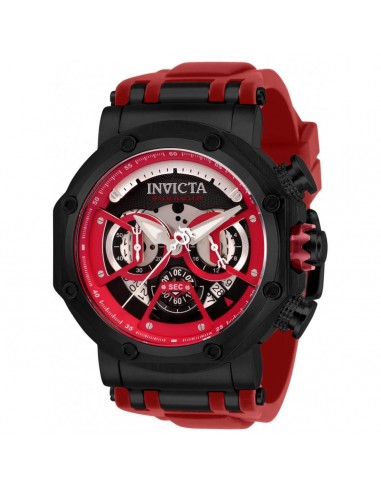 Invicta Men's Chronograph Watch - Subaqua Black Case Red Rubber Strap | 32192 france