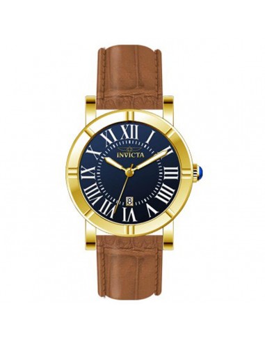 Invicta Men's Quartz Watch - Specialty Blue Dial Brown Leather Strap | 32513 du meilleur 