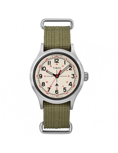 Timex Men's Quartz Watch - Todd Snyder Military Cream Dial Green Strap | TW2R78800JR 50% de réduction en Octobre 2024