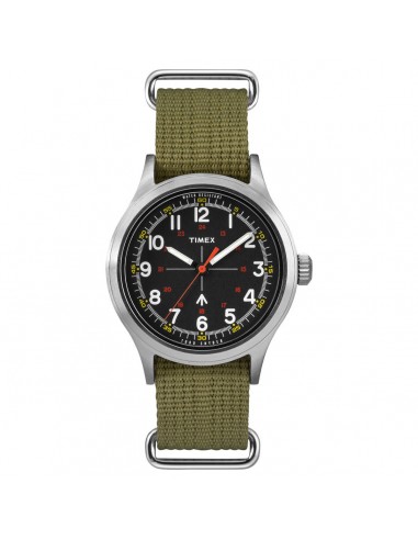 Timex Men's Quartz Watch - Todd Snyder Military Black Dial Green Strap | TW4B05800JR Par le système avancé 