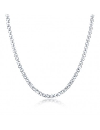 Sterling Silver Round Box Chain, 20" france