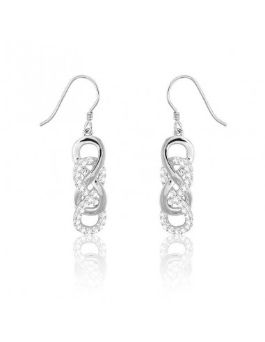 Sterling Silver Interlocking Infinity Earrings les ligaments