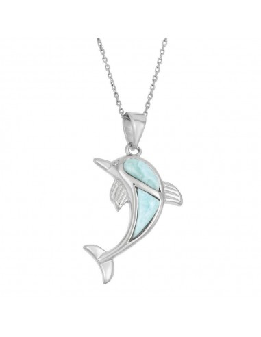 Sterling Silver Larimar Dolphin Pendant Les magasins à Paris