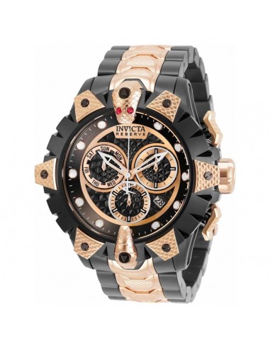 Invicta Men's Chrono Watch - Reserve Venom TT Black and Rose Gold Bracelet | 32276 Pour