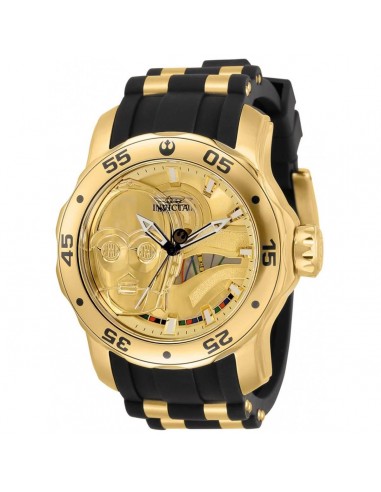 Invicta Men's Watch - Star Wars Rotating Bezel TT Black and Gold Tone Strap | 32519 shop