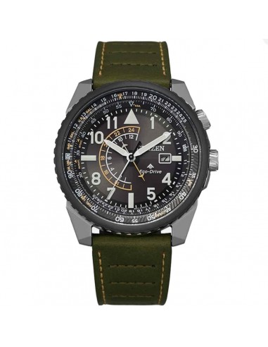 Citizen Men's Eco Drive Watch - Nighthawk Black Dial Green Strap | BJ7135-02E pour bénéficier 