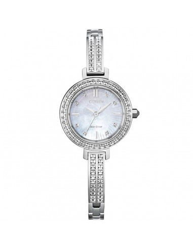 Citizen Women's Eco Drive Watch - Silhouette Crystal Silver Bracelet | EM0860-51D pas cher chine