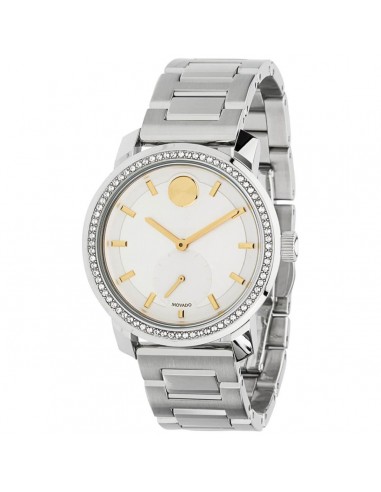 Movado Women's Quartz Watch - Bold Crystal Bezel Silver Tone Dial Bracelet | 3600617 livraison gratuite