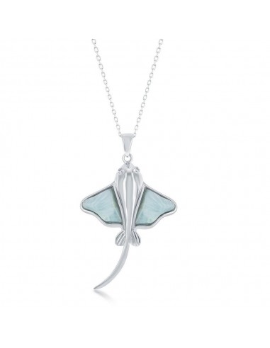 Sterling Silver Larimar Stingray Pendant Le MVP de beaucoup