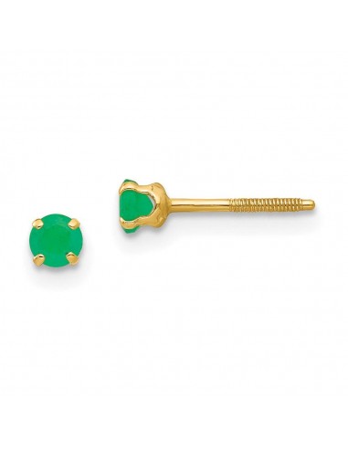 Madi K Kid's 14k  3mm Emerald Earrings pas cher chine