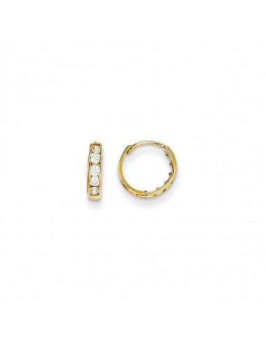 Madi K Kid's 14k  CZ Hinged Hoop Earrings shop