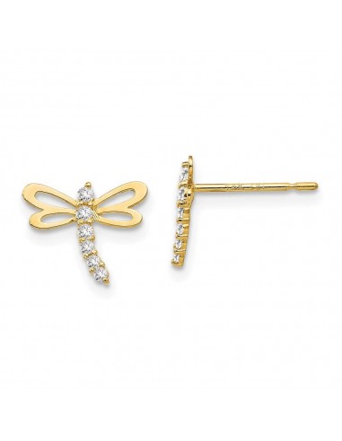 Madi K Kid's 14k  CZ  Dragonfly Post Earrings en stock