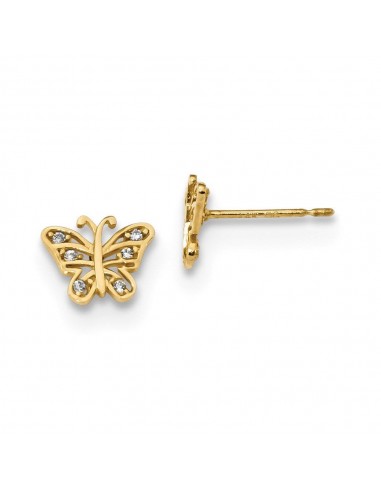 Madi K Kid's 14k   CZ Butterfly Post Earrings Faites des économies