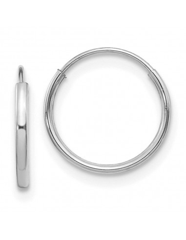 Madi K Kid's 14k  White Gold Endless Hoop Earrings les muscles