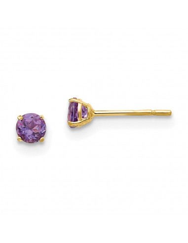 Madi K Kid's 14k  Round Amethyst 3mm Post Earrings Comparez et commandez 