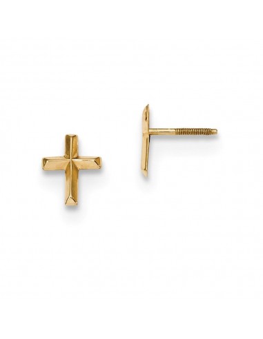 Madi K Kid's 14k  Polished 3D Cross Post Earrings de la marque