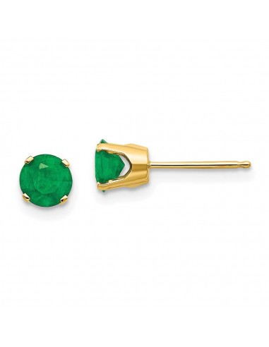 14k 5mm Emerald Earrings - May pas cheres