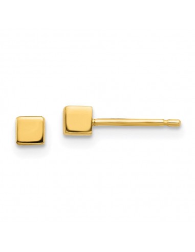 14K Square Stud Earrings pas cher 