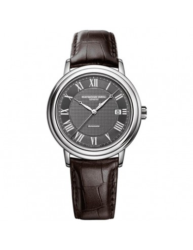 Raymond Weil Men's Automatic Watch - Maestro Grey Dial Brown Strap | 2837-STC-00609 Par le système avancé 