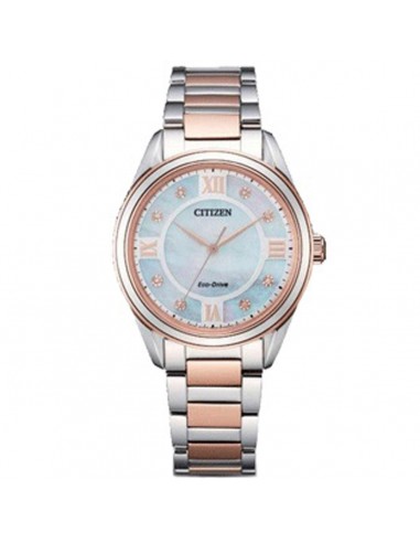 Citizen Women's Eco Drive Watch - Arezzo MOP Dial Two Tone Bracelet | EM0876-51D Amélioration de cerveau avec