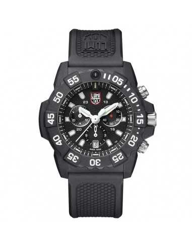 Luminox Men's Chronograph Watch - Navy Seal Black Dial Rubber Strap | 3581 Par le système avancé 